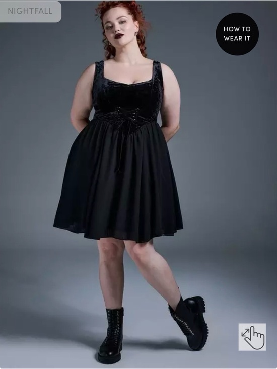 torrid Dresses & Skirts - Nightfall Velvet and Chiffon Corset Bow Mini Dress